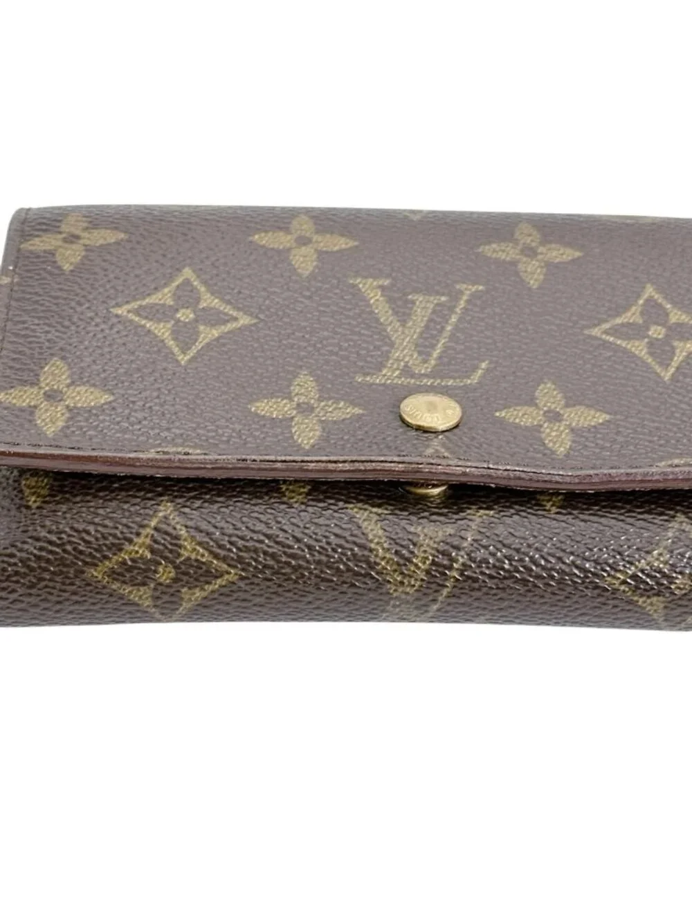 ★SOLD★ Louis Vuitton Monogram L-shaped Zipper Porte Monnaie Vie Tresor Fold - Picture 6 of 15